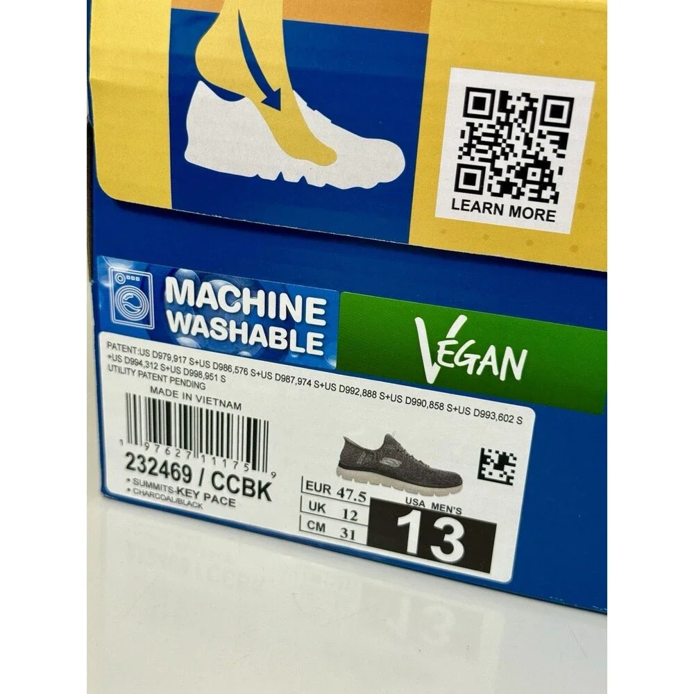 Skechers Men's Slip-Ins Summits Key Pace Shoes 232469 CCBK Size 13 BNIB
